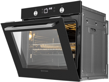 Встраиваемый духовой шкаф Gressel U6ES69110, 60см, 75л, 9 режимов работы, 3D конвекция, режим разморозки + противень Wellfry