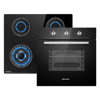 Комплект бытовой техники GRESSEL U66N17S41S01 (духовой шкаф 60см и варочная панель газовая 60см)