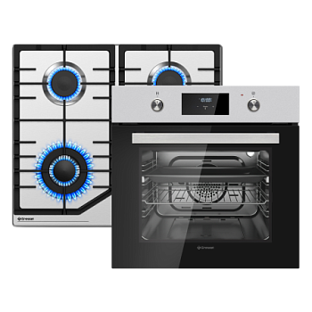 Комплект бытовой техники GRESSEL U66V58M41M01 (духовой шкаф 60см и варочная панель газовая 60см)