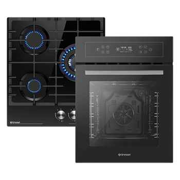 Комплект бытовой техники GRESSEL (духовой шкаф 45см U4ES99000 и варочная панель газовая 45см U45H35S001)