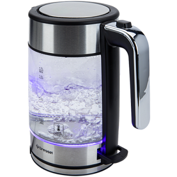 Чайник электрический Gressel GRK-1105 стеклянный с подсветкой, 1.7л, STRIX-контроллер