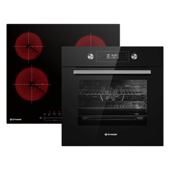 Комплект бытовой техники GRESSEL U66D69S14S02 (духовой шкаф 60см и варочная панель стеклокерамическая 60см)