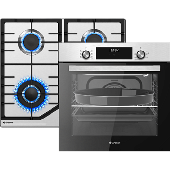 Комплект бытовой техники GRESSEL (духовой шкаф 60см U6EM68005 и варочная панель газовая 60см U60V41M011)