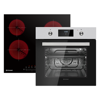 Комплект бытовой техники GRESSEL U66D59S14S01 (духовой шкаф 60см и варочная панель стеклокерамическая 60см)