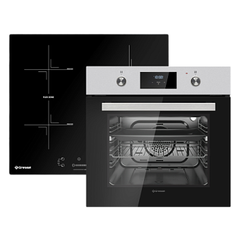 Комплект бытовой техники GRESSEL U66I58M84S01 (духовой шкаф 60см и варочная панель индукционная 60см)