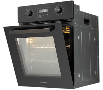 Встраиваемый духовой шкаф GRESSEL U4ES59000 45см, 9 режимов, 50л, конвекция, двойной гриль, тройное стекло, доводчик дверцы, таймер
