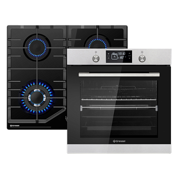 Комплект бытовой техники GRESSEL U66H69M41S01 (духовой шкаф 60см и варочная панель газовая 60см)