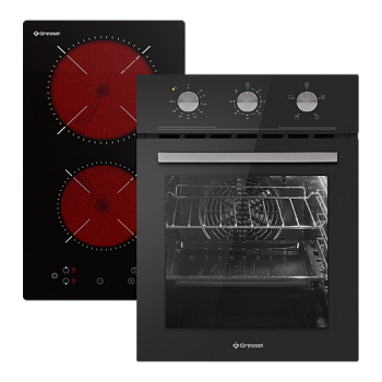Комплект бытовой техники GRESSEL (духовой шкаф 45см U4ES16000 и варочная панель стеклокерамическая 30см U30D28S000)