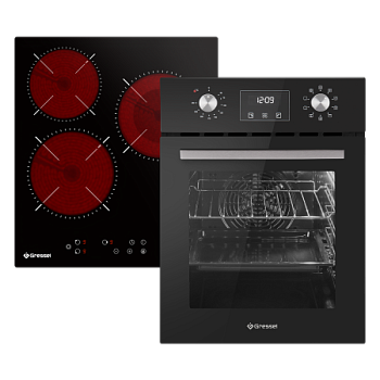 Комплект бытовой техники GRESSEL (духовой шкаф 45см U4ES59001 и варочная панель стеклокерамическая 45см U45D29S000)