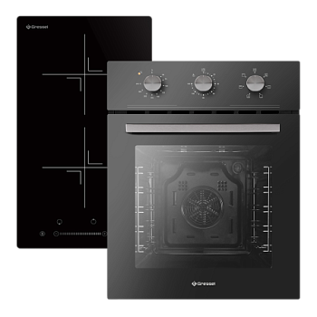 Комплект бытовой техники GRESSEL (духовой шкаф 45см U4ES16000 и варочная панель индукционная 30см U30I72S001)