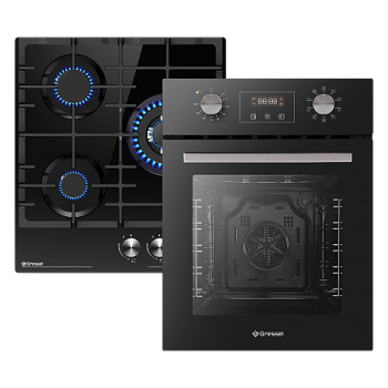 Комплект бытовой техники GRESSEL (духовой шкаф 45см U4ES59001 и варочная панель газовая 45см U45H35S001)