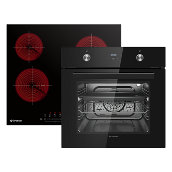 Комплект бытовой техники GRESSEL U66D58S14S01 (духовой шкаф 60см и варочная панель стеклокерамическая 60см)