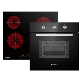 Комплект бытовой техники GRESSEL U66D17S14S01 (духовой шкаф 60см и варочная панель стеклокерамическая 60см)