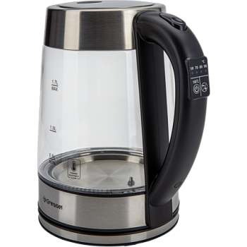 Электрический умный чайник Gressel GRK-1106 с регулировкой температуры, стеклянный с подсветкой, 1,7л, STRIX-контроллер