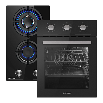 Комплект бытовой техники GRESSEL (духовой шкаф 45см U4ES16000 и варочная панель газовая 30см U30N20S000)